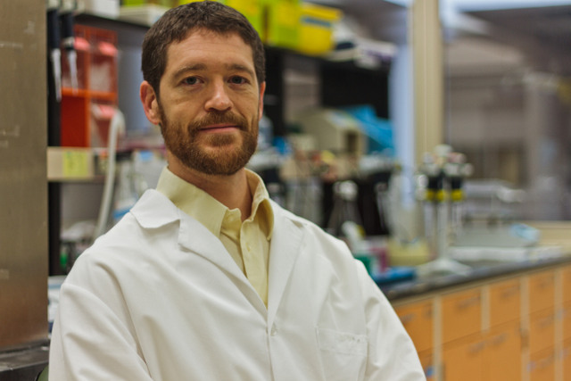 Dr. Nixon in the lab